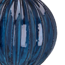 Trendy Blauwe Kerstbal Met Lampion Reliëf