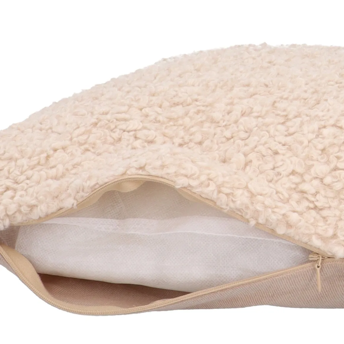 Warm Beige Teddy Sierkussen