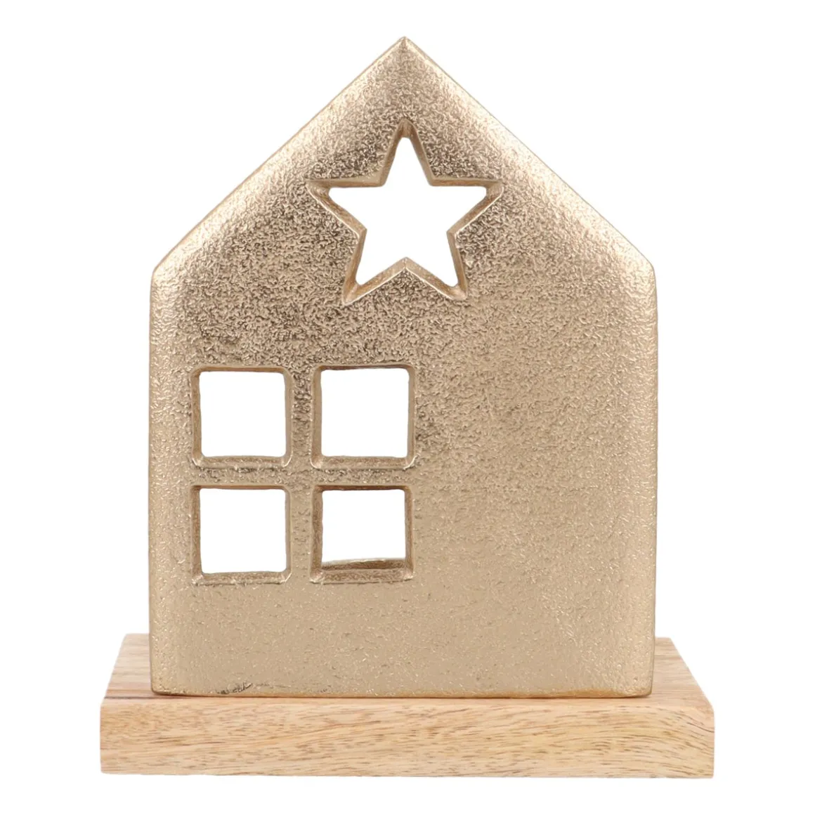 Warm Gouden Huisje Met Waxinelichthouder