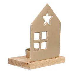 Warm Gouden Huisje Met Waxinelichthouder
