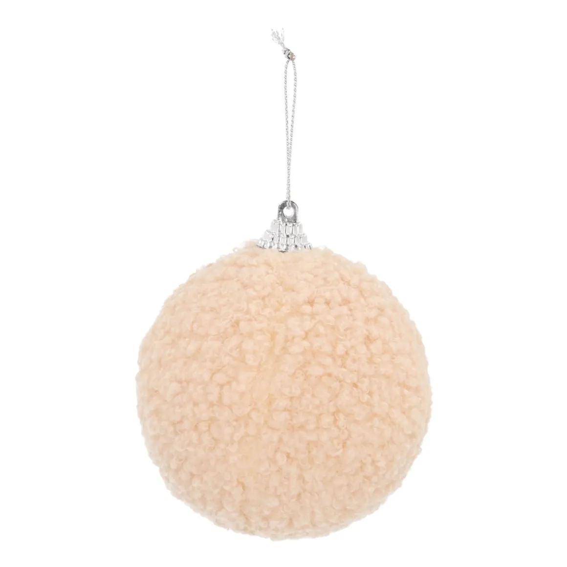 Warme Beige Teddy Kerstbal