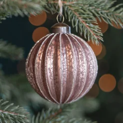 Warme Bronzen Craquelé Kerstbal