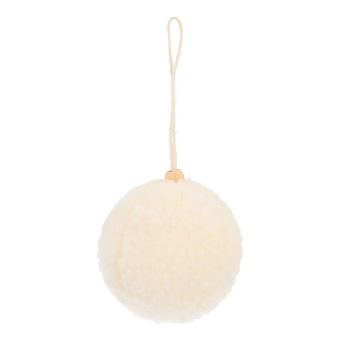 Warme Witte Teddy Kerstbal