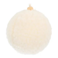 Warme Witte Teddy Kerstbal