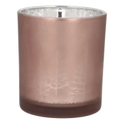 Waxinelichthouder Rendier | Glas | 8cm | Taupe