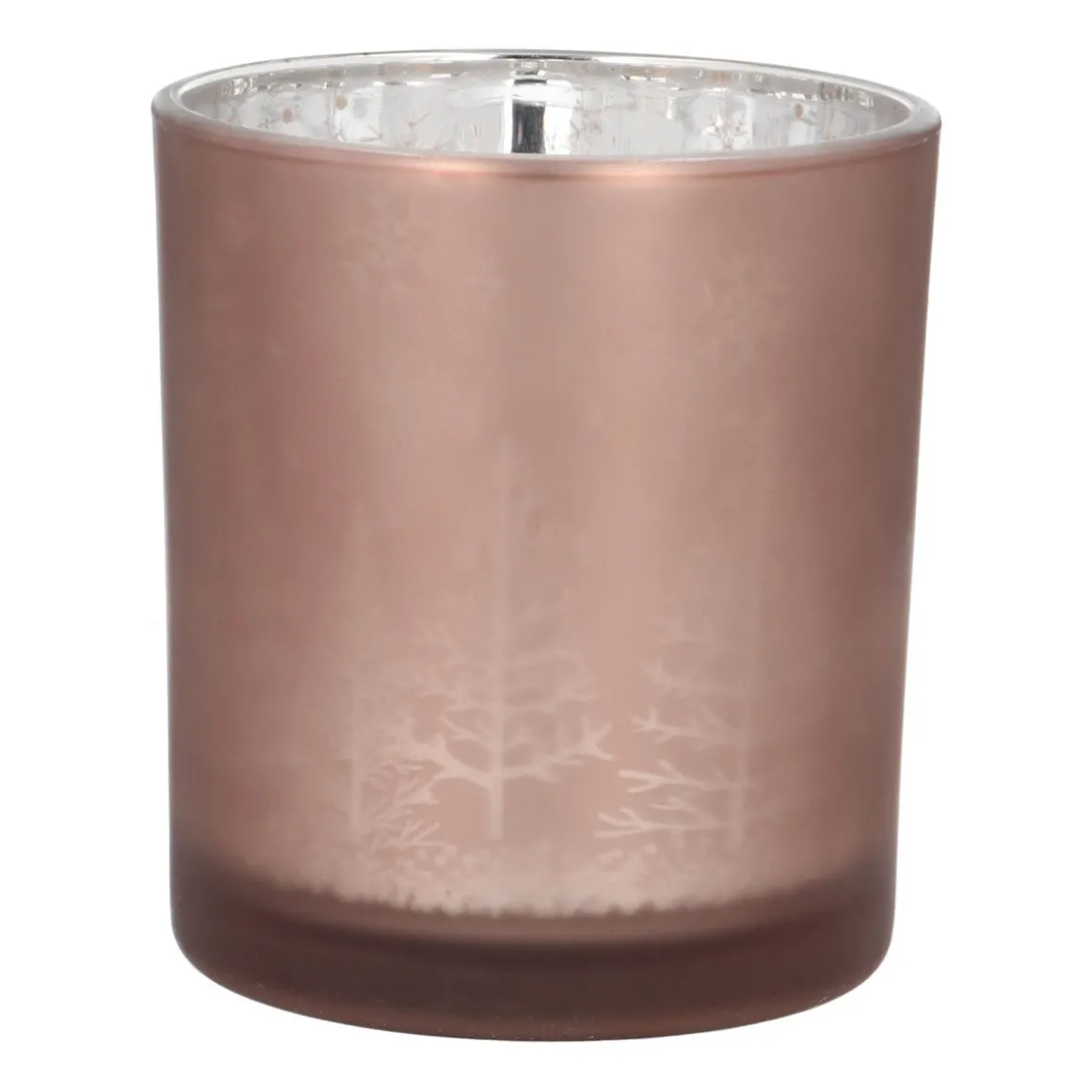 Waxinelichthouder Rendier | Glas | 8cm | Taupe