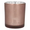 Waxinelichthouder Rendier | Glas | 10cm | Taupe
