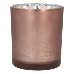 Waxinelichthouder Rendier | Glas | 10cm | Taupe