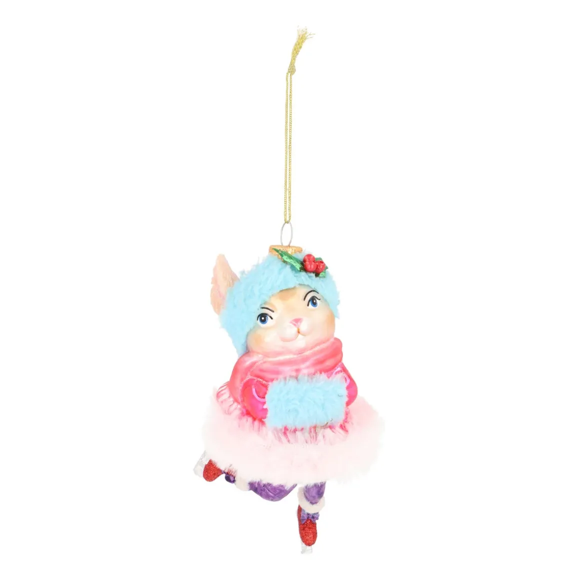 Winterse Konijn Met Schaatsen Kersthanger