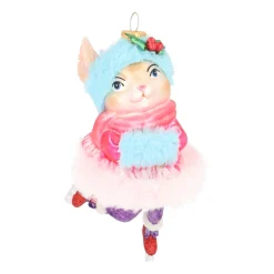 Winterse Konijn Met Schaatsen Kersthanger