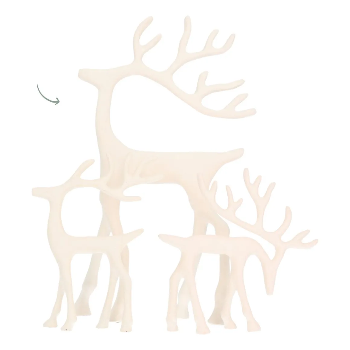 Wit Rendier Met Sierlijk Gewei