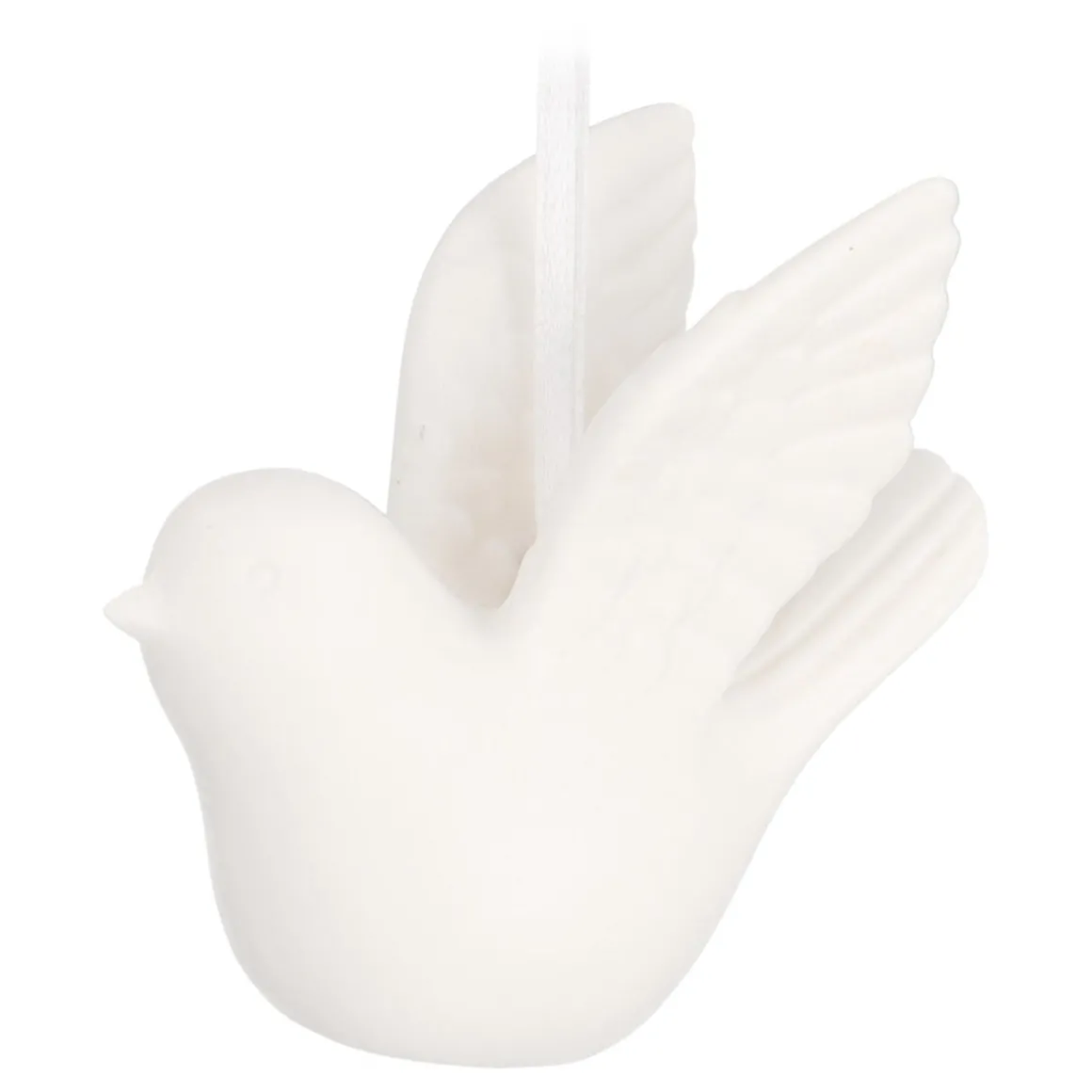 Witte Duif Kersthanger Van Porselein