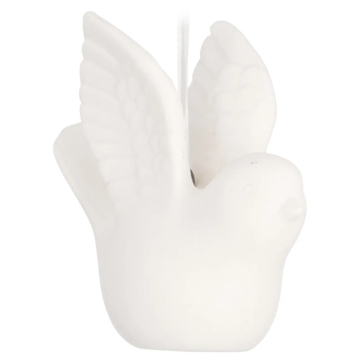 Witte Duif Kersthanger Van Porselein