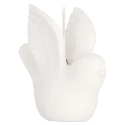 Witte Duif Kersthanger Van Porselein