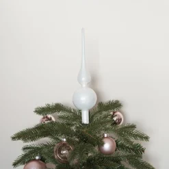 Witte Glazen Piek Voor Een Romantische Kerstboom