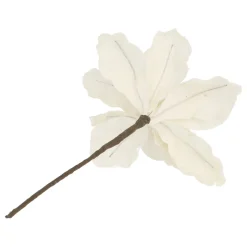 Witte Magnolia Met Glitters En Pailletten