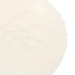 Wolwitte Kerstbal Met Golvende Glitters