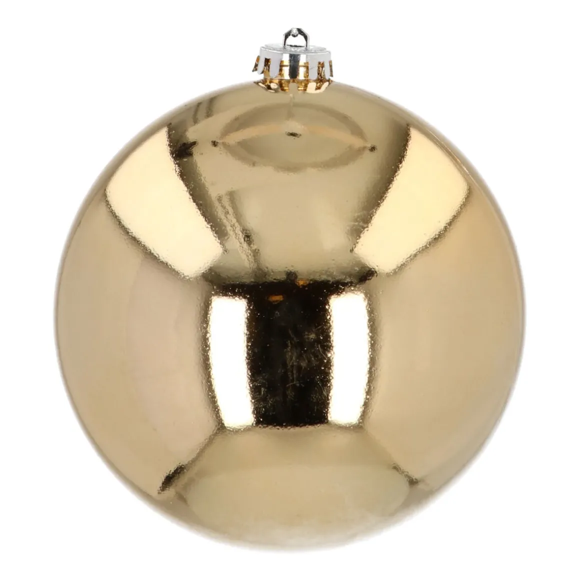 XL Kerstbal | Lichtgoud | 15 Cm | Kunststof | Glanzend