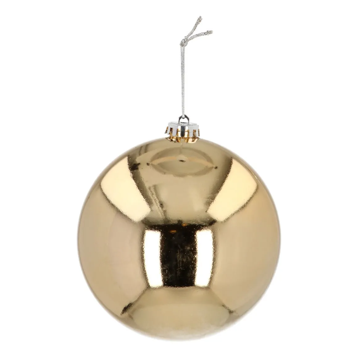 XL Kerstbal | Lichtgoud | 15 Cm | Kunststof | Glanzend