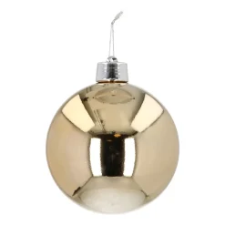 XXL Kerstbal | Lichtgoud | 20 Cm | Kunststof | Glanzend