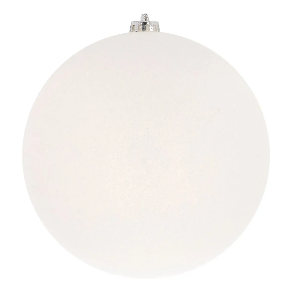 XXL Kerstbal | Wit | 20 Cm | Kunststof | Glitter