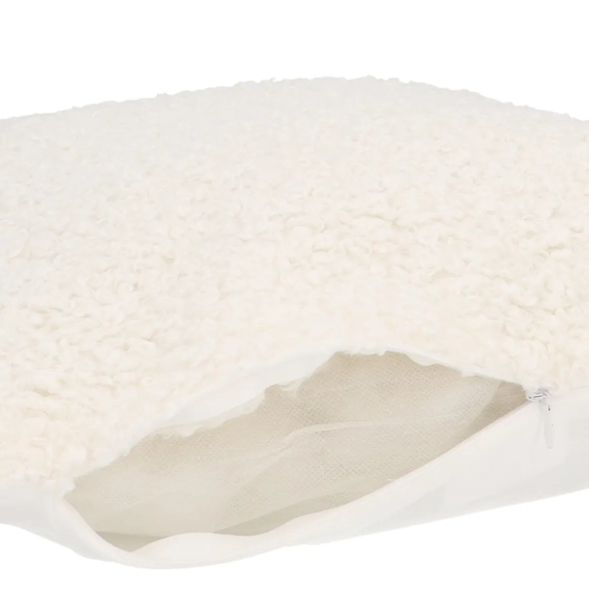 Zacht Wit Teddy Sierkussen