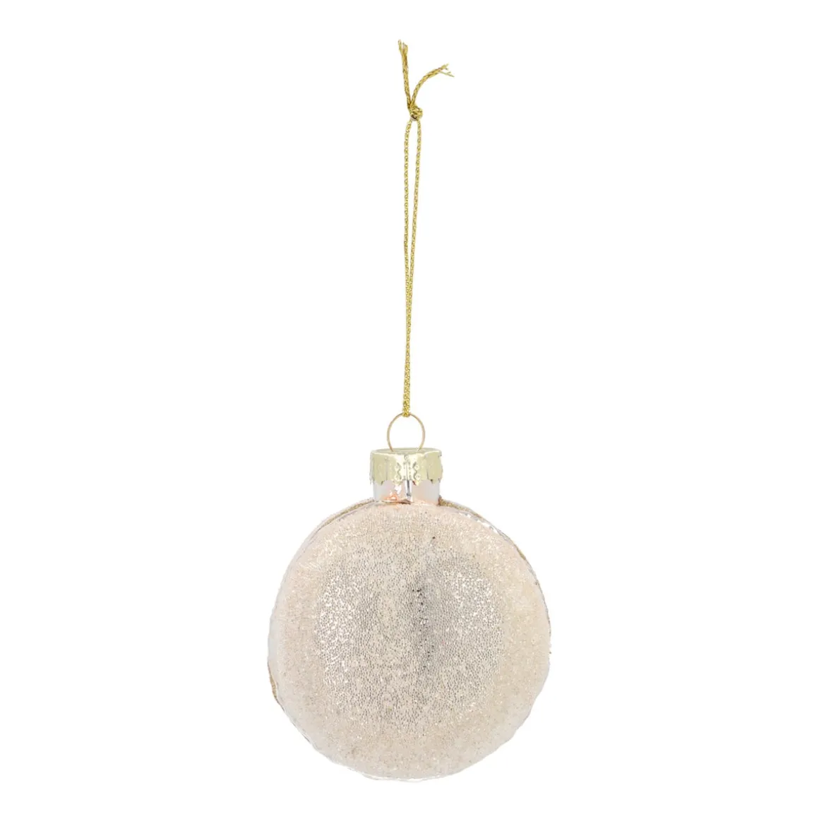 Zilveren Macaron Kersthanger