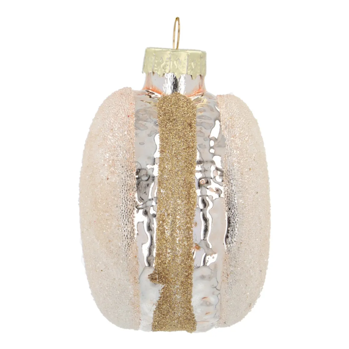 Zilveren Macaron Kersthanger