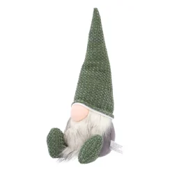 Zittende Gnoom | Groen | 33 Cm