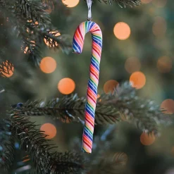 Zuurstok Kersthanger Klei | Multikleur | Handgemaakt | 14 Cm