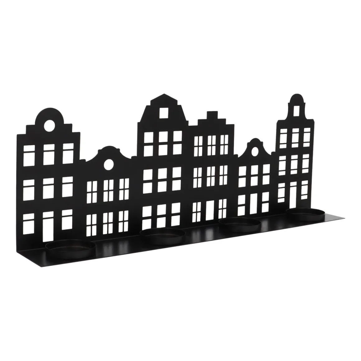 Zwart Grachtenpand Voor Waxinelichtjes