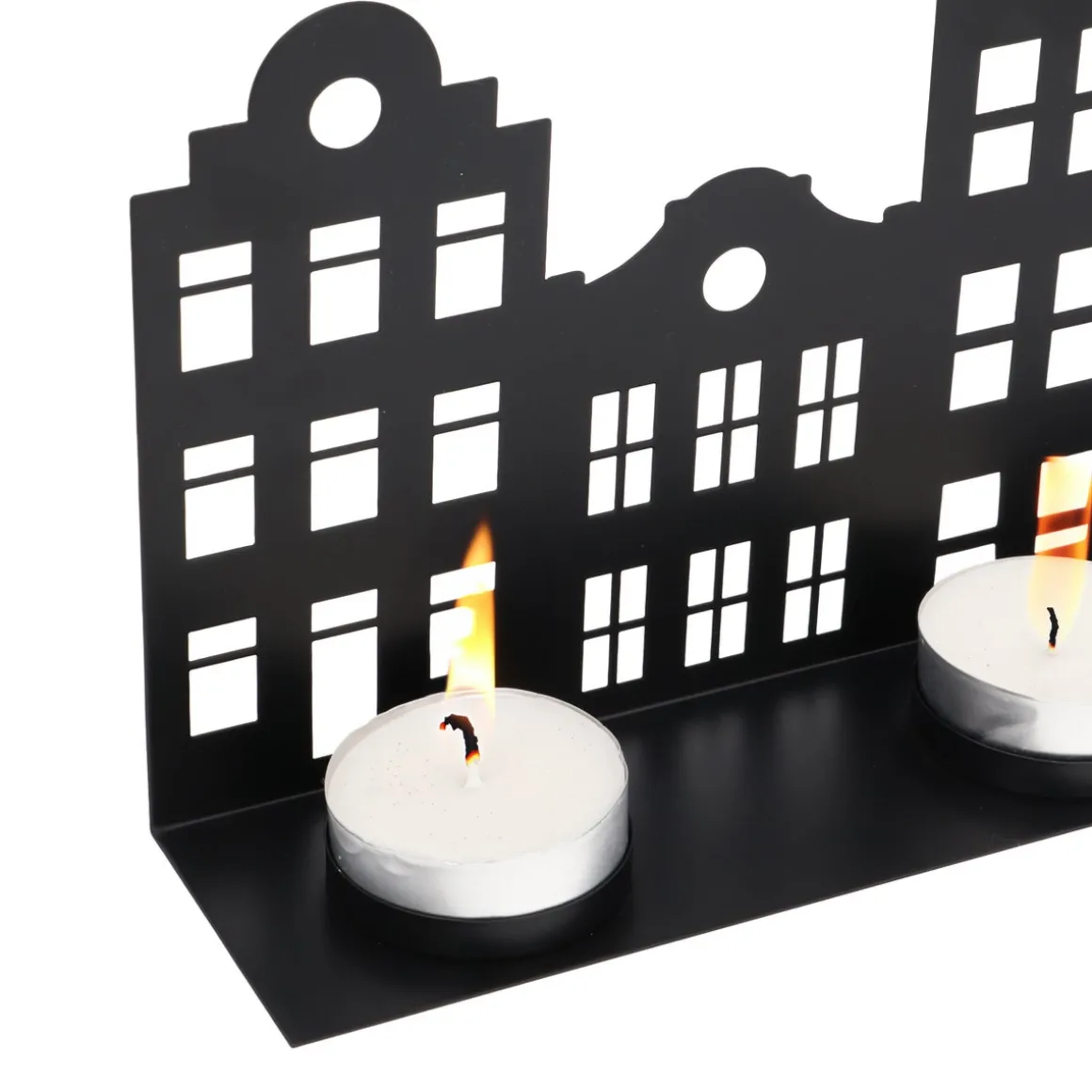 Zwart Grachtenpand Voor Waxinelichtjes