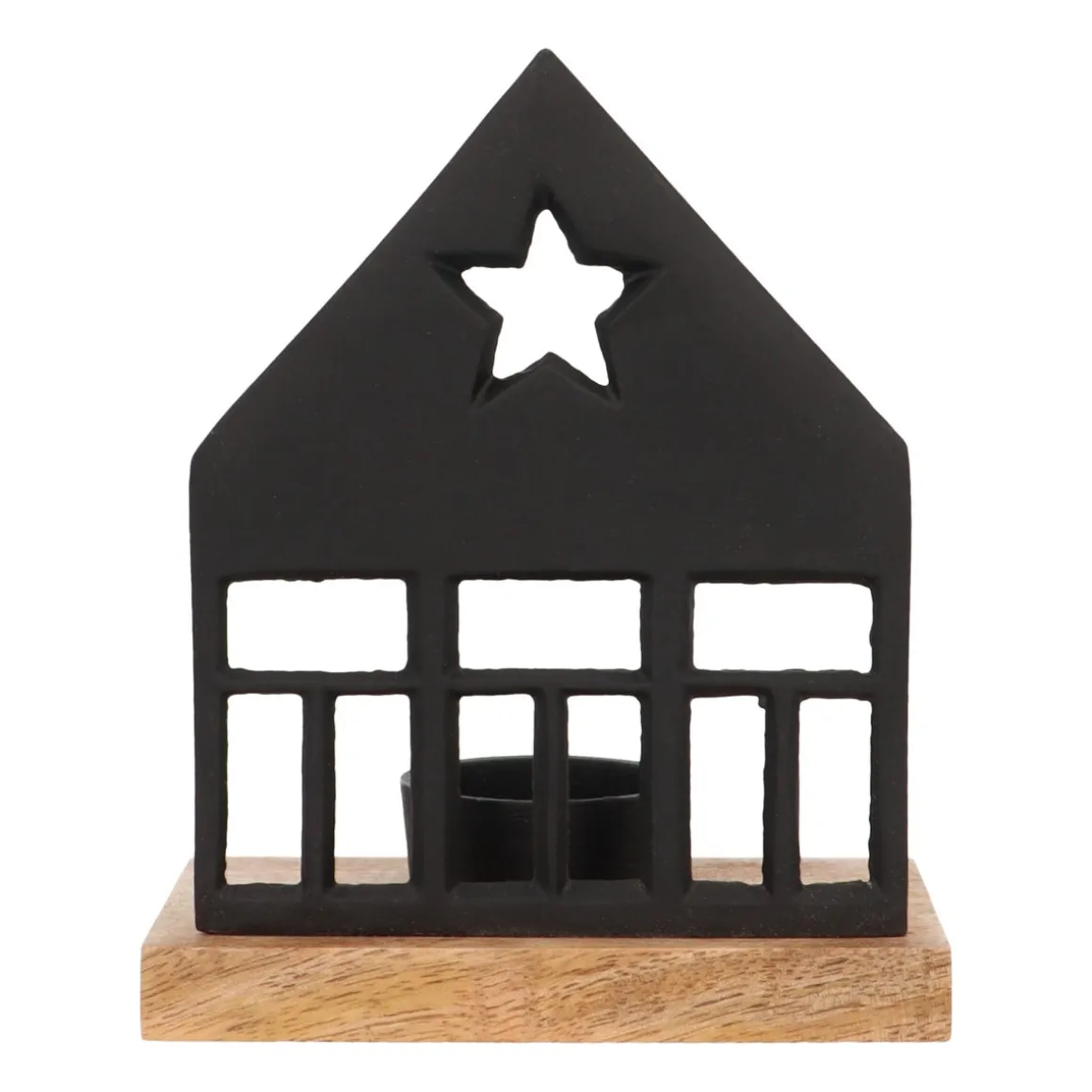 Zwart Huisje Voor Knusse Theelichtjes