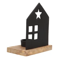 Zwart Huisje Voor Warme Theelichtjes