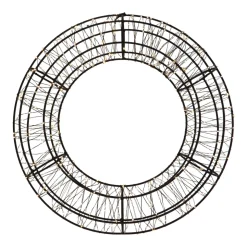Zwarte Kerstkrans Met 600 LED-lampjes