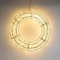 Zwarte Kerstkrans Met 800 LED-lampjes