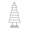 Zwarte Metalen Kerstboom Met LED-verlichting