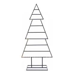 Zwarte Metalen Kerstboom Met LED-verlichting